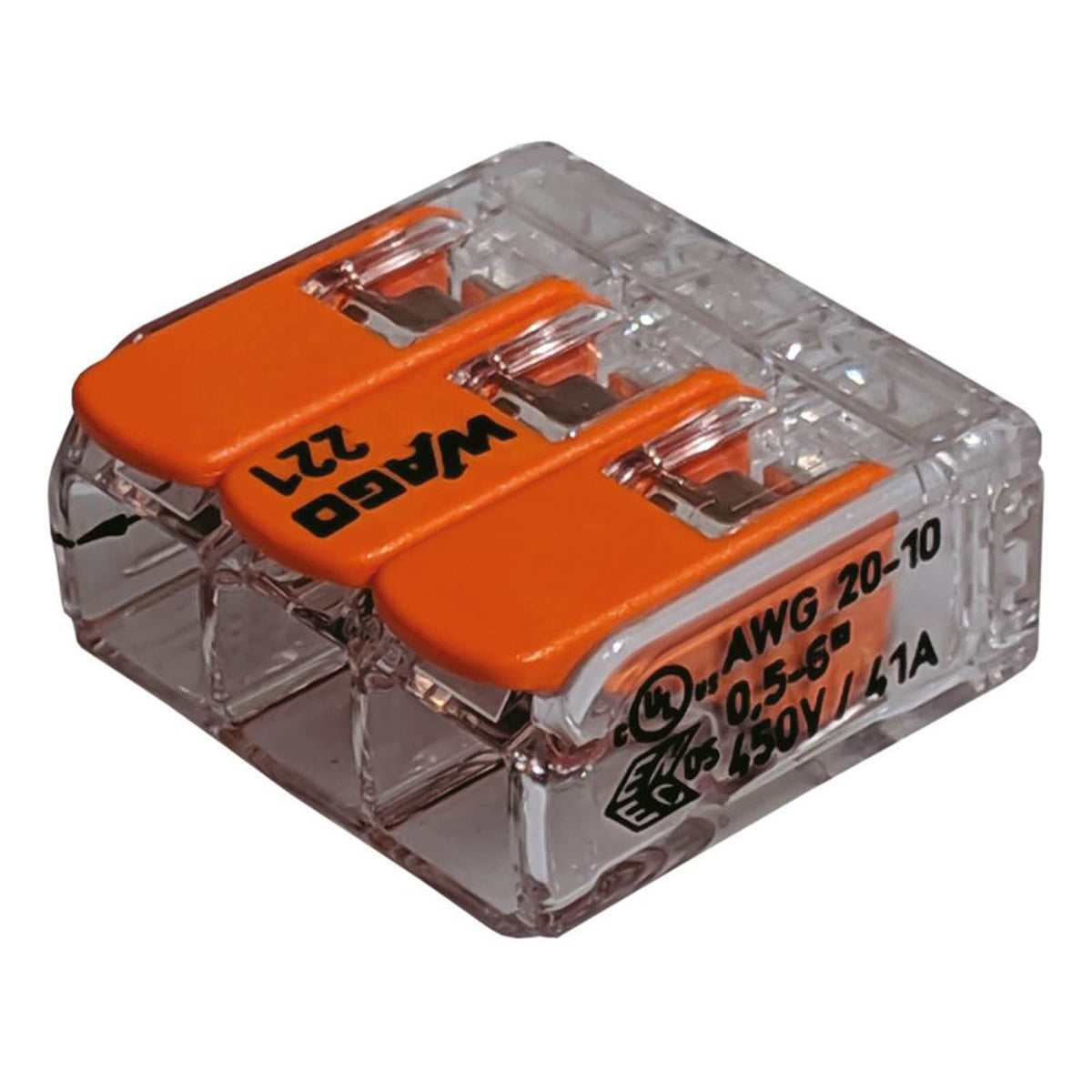 Wago  41A 3-Way Lever Connectors 30 Pack - Image 1