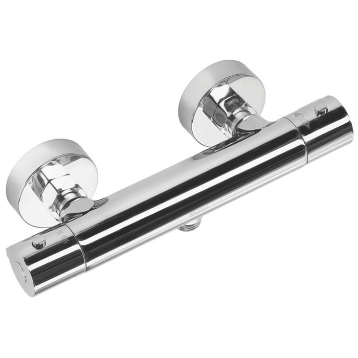 Croydex Thermostatic Shower Faucet Set Round Chrome 3-Spray Patterns Modern - Image 3