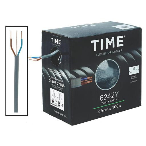 Time Cable Twin and Earth 2.5mm 100m 6242Y - Image 1