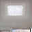 Ceiling Light LED Warm White Square White Steel Finish Crystal Effect Compact - Image 1