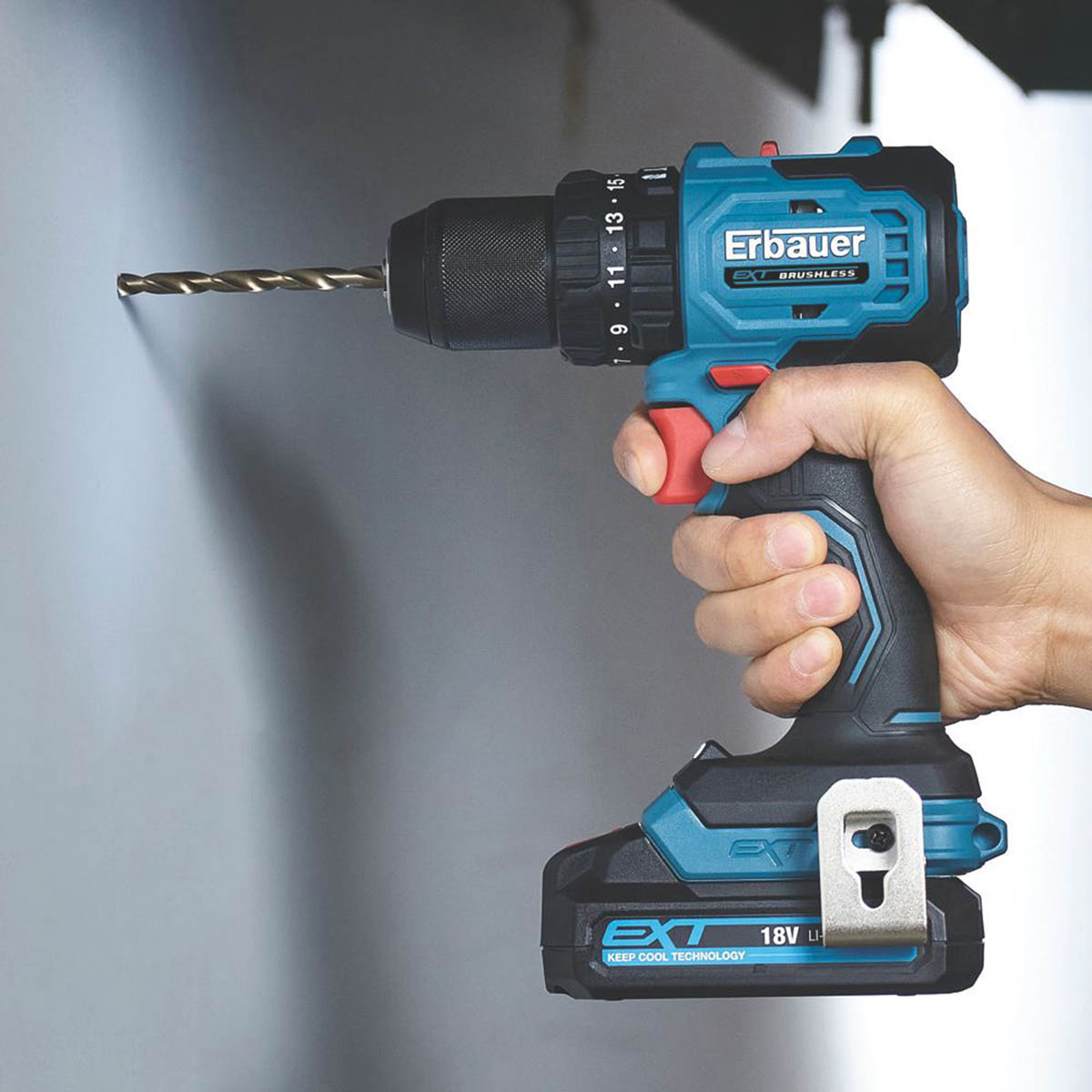 Erbauer Combi Drill Cordless 18V 2x2.0Ah Li-Ion ECCD18-Li Brushless Compact - Image 3