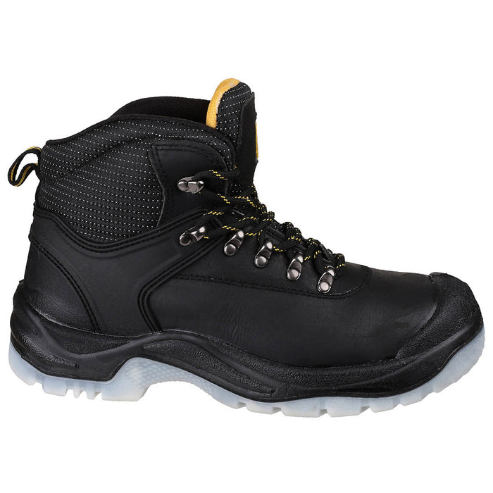 Amblers Men Safety Boots Black Leather Textile Padded Steel Toe Cap Size 8 - Image 3