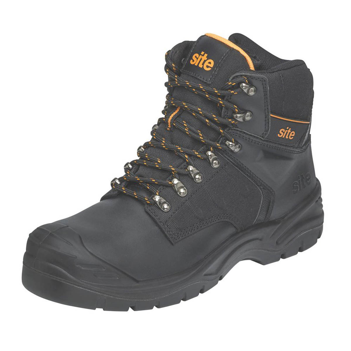 Site Mens Safety Boots Prescott Black Waterproof Steel Toe Cap Ankle Size 11 - Image 1
