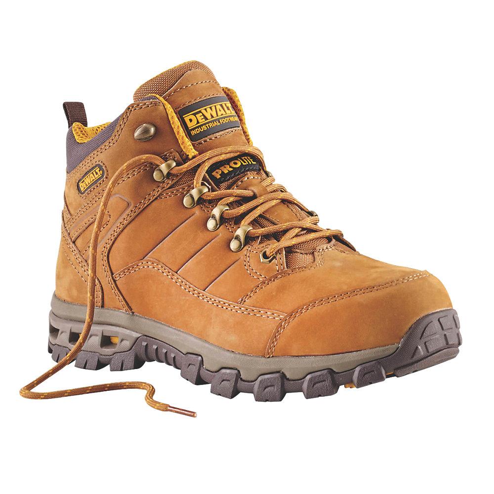 Dewalt Safety Boots Size 7 Brown Pro-Lite Comfort Aluminium Toe Cap Wide Fit - Image 1