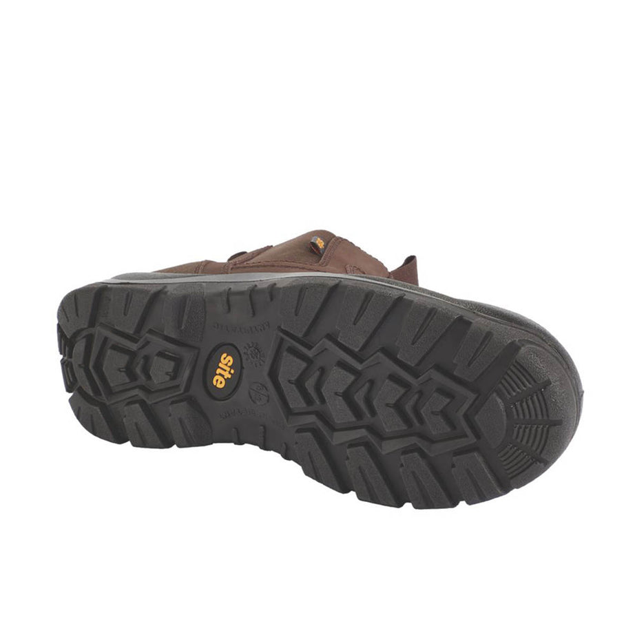 Site Safety Dealer Boots Mens Brown Standard Fit Leather Steel Toe Cap Size 10 - Image 3