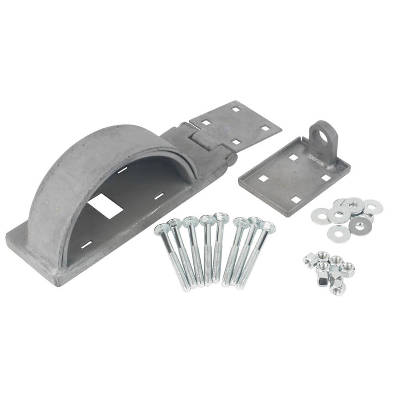 GateMate Padlock Protector Left Hand Galvanised Steel Lockshield Clasp 180mm - Image 2