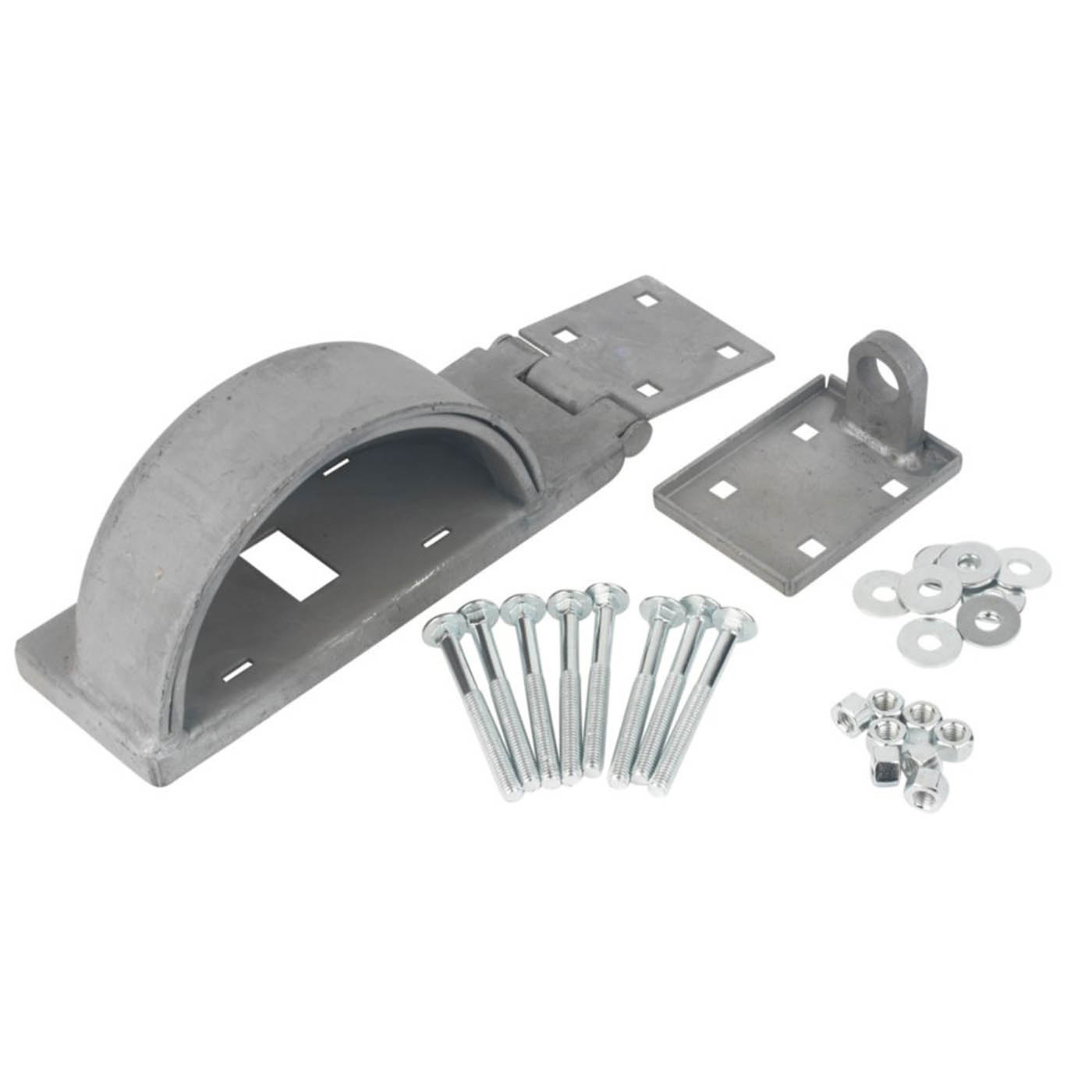 GateMate Padlock Protector Left Hand Galvanised Steel Lockshield Clasp 180mm - Image 2