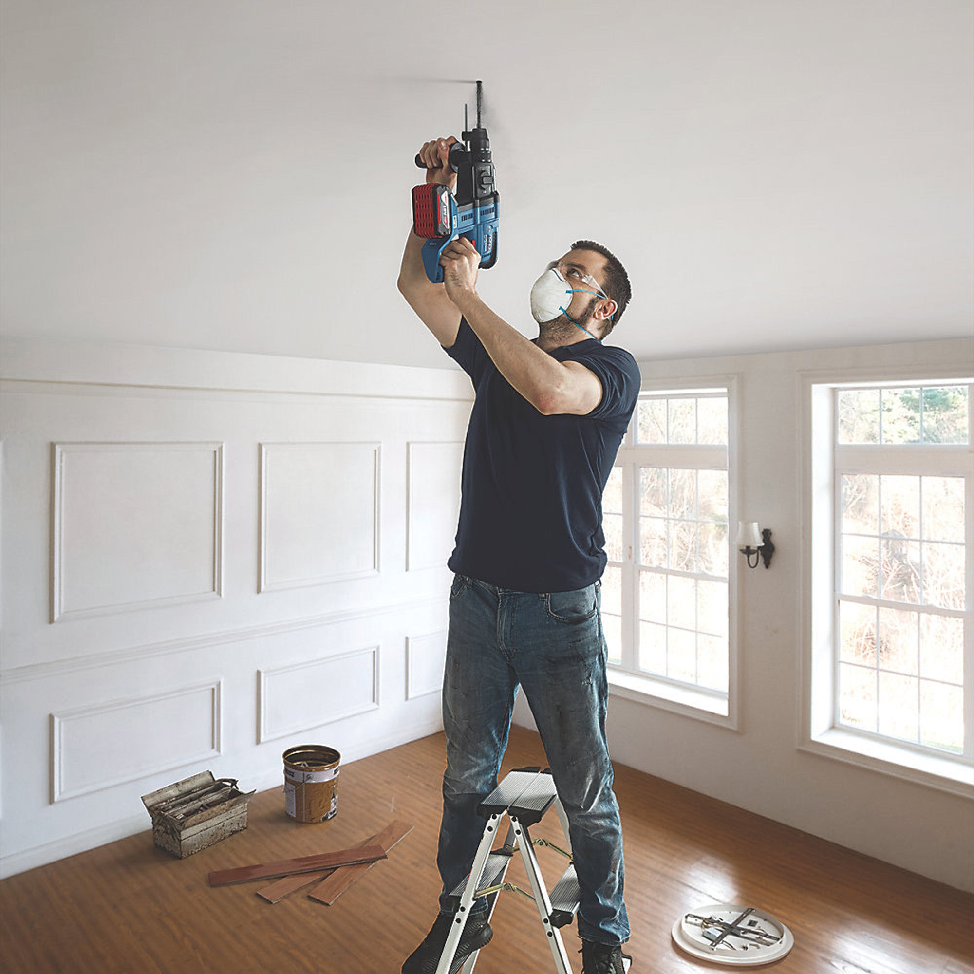 Bosch Hammer Drill Cordless 18V 4.0Ah Li-Ion GBH18V-21 SDS Plus Brushless - Image 6