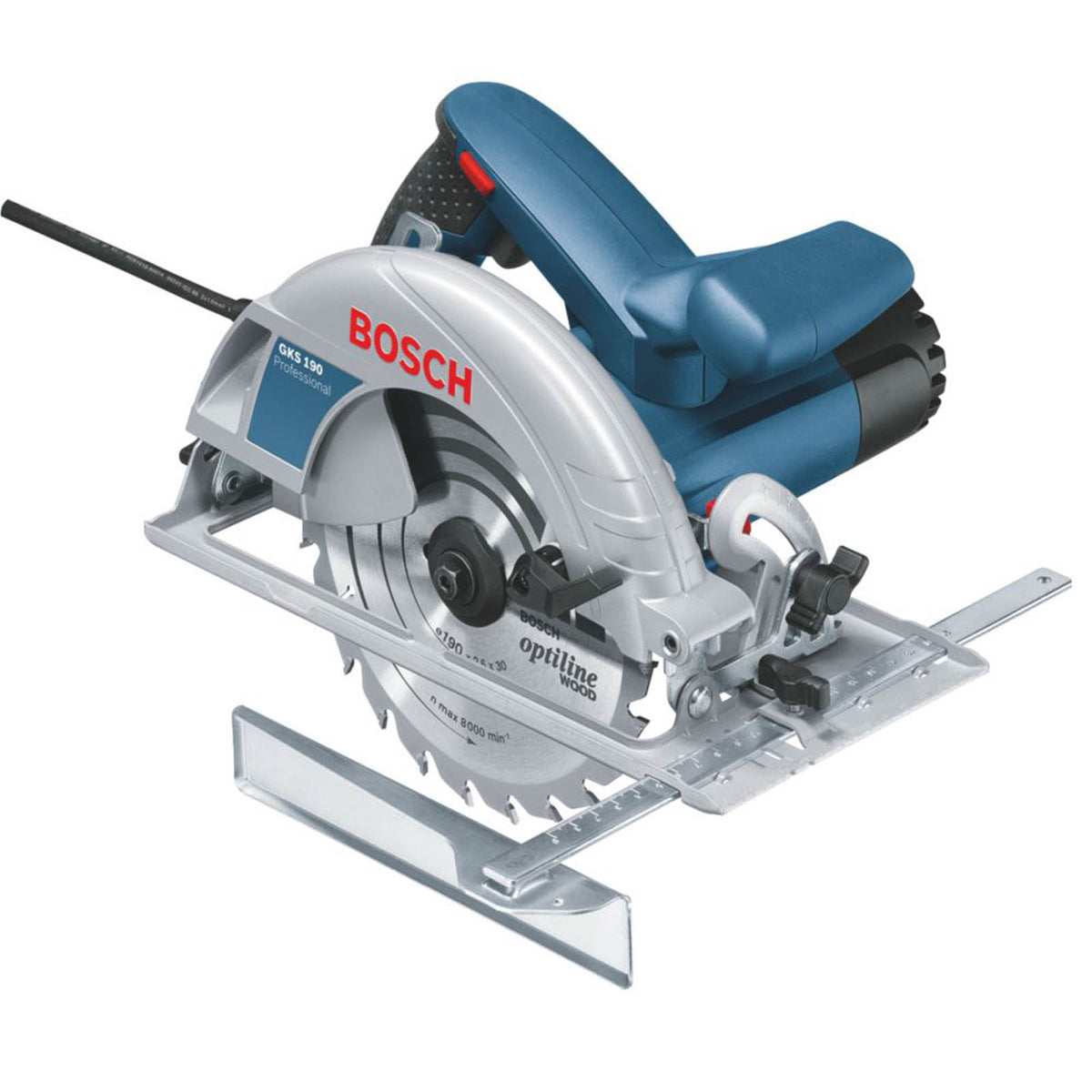 Bosch Circular Saw Electric GKS190 Heavy Duty 190mm Soft Grip Powerful 1400W - Image 1