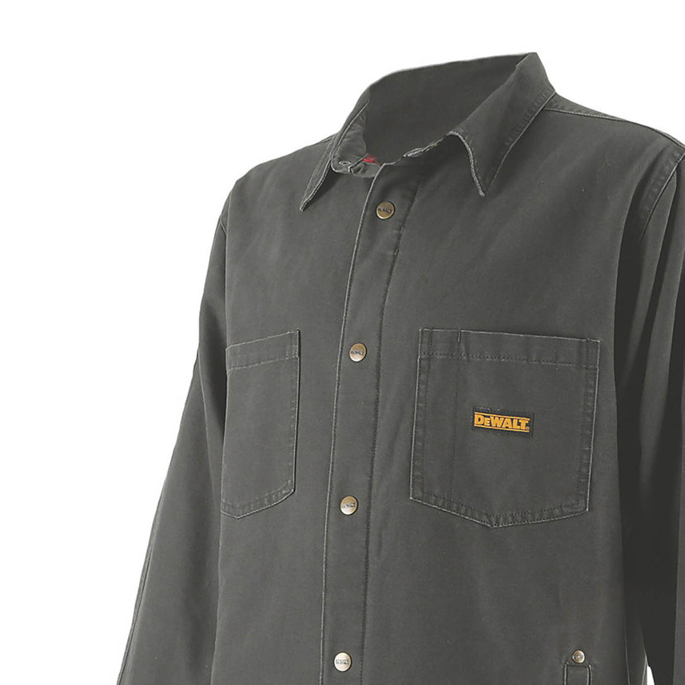 DeWalt Work Jacket Mens Grey Canvas Popper Pockets X Large 42-44" Chest - Image 4
