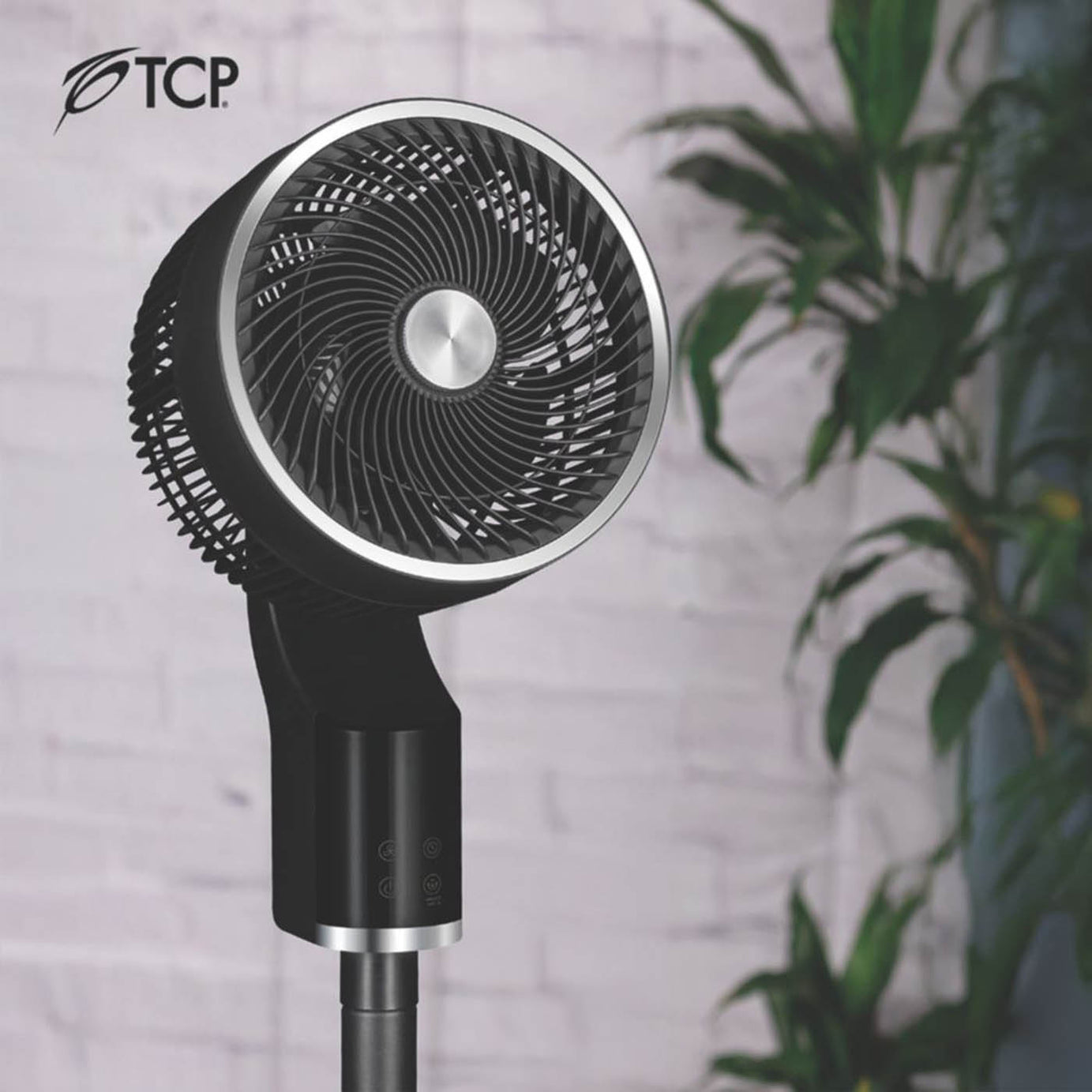 TCP Pedestal Fan 255mm Black & Silver 3-Speed 3D Oscillation Remote Control 240V - Image 3