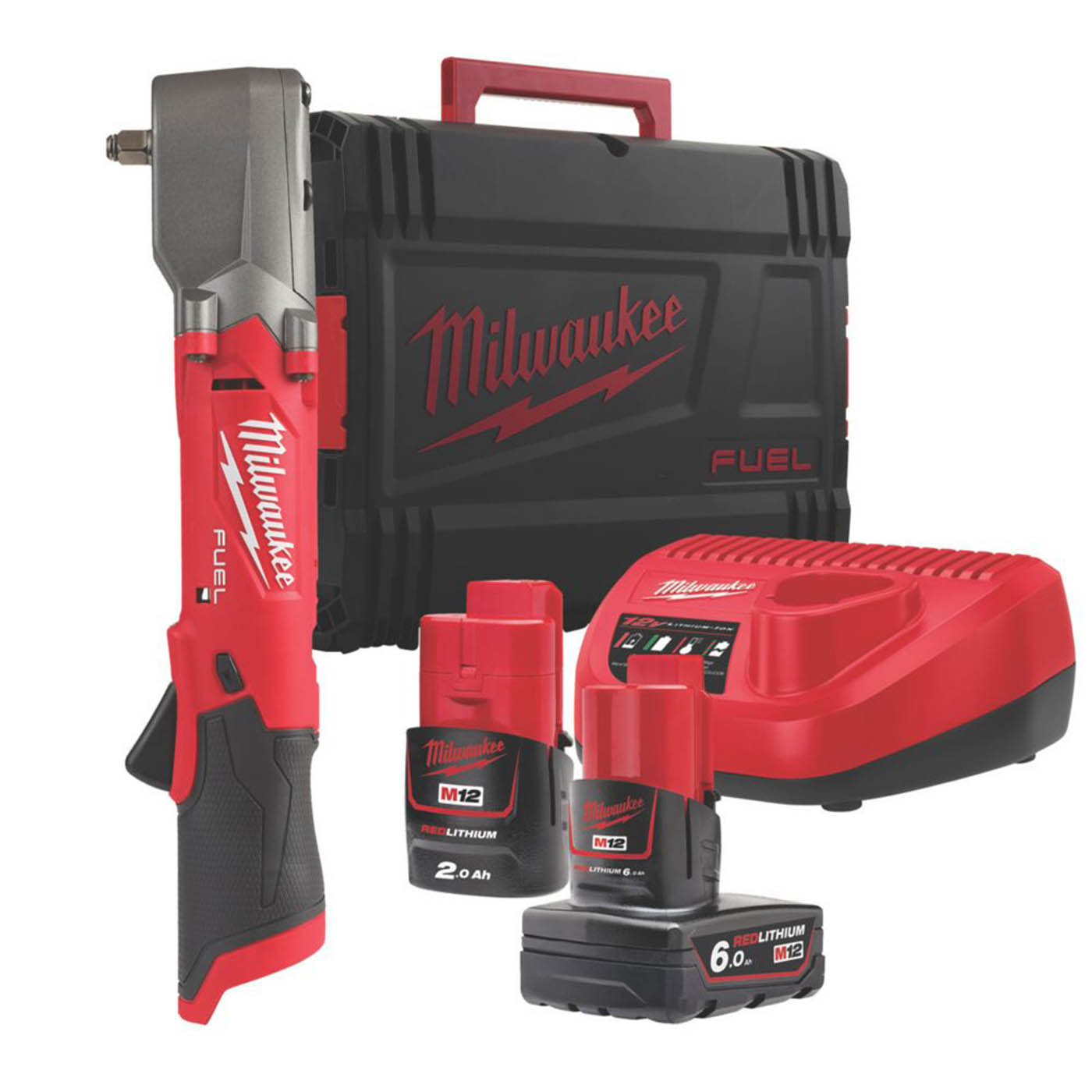 Milwaukee Right Angle Impact Wrench M12 FRAIWF38-622X FUEL 12V 2 x 2.0/6.0Ah 3/8" - Image 1