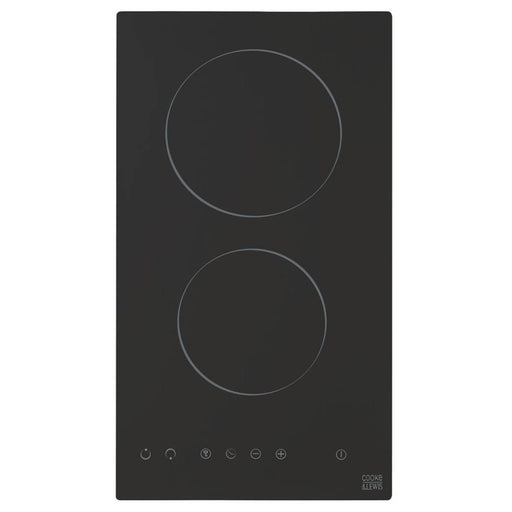 Cooke and Lewis Electric Hob Ceramic 2 Zone Touch Control Black Built In 29cm - Image 1