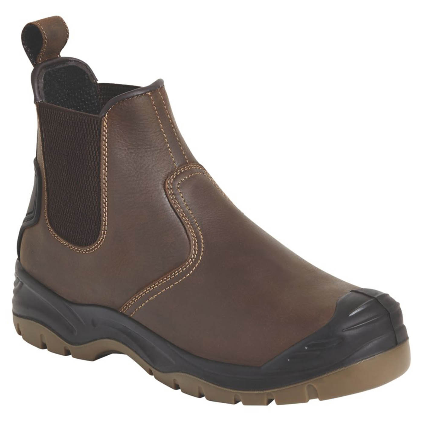 Apache AP715SM Size 11  Brown Water-Resistant Steel Toe Cap Safety Dealer Boots - Image 1