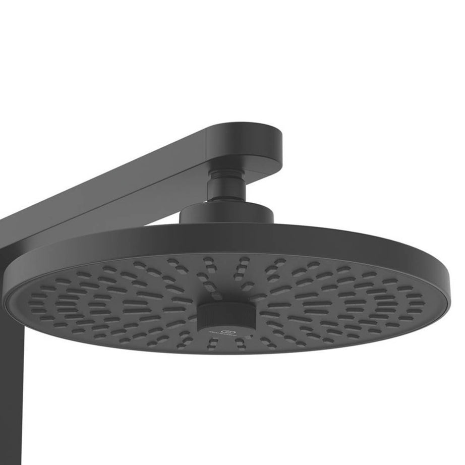 Ideal Standard Dual Mixer Shower Thermostatic 2 Spray Pattern Silk Black Round - Image 5