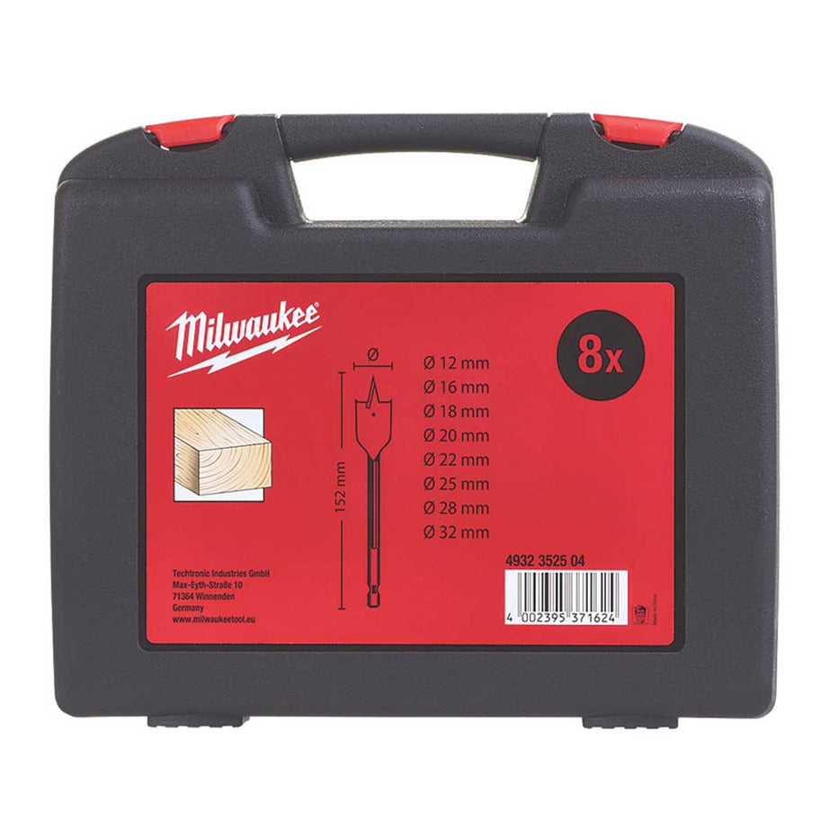 Milwaukee Drill Bit Set Flat Hex Shank Precision Ground Tip Wood Pack Of 8 - Image 3