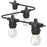 Luceco Festoon String Lights LED 10 Lamp Warm White Black Outdoor Weatherproof - Image 1