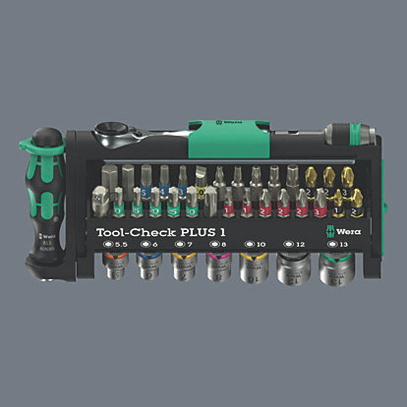 Wera Tool-Check PLUS 1 1/4" Drive Compact Ratchet & Accessory Set 39 Pieces - Image 2