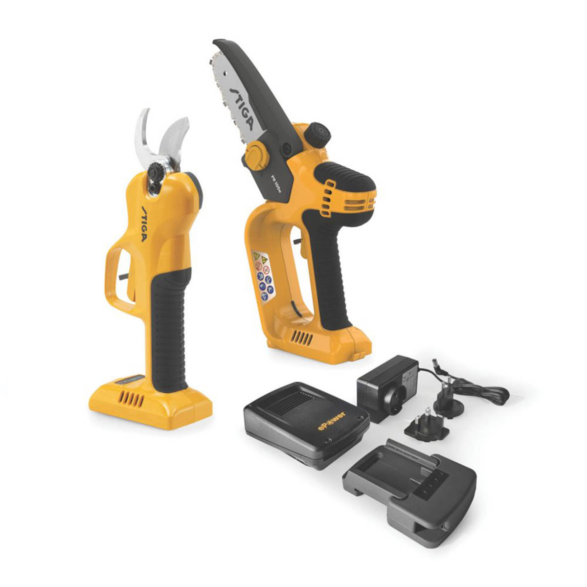 Stiga Pruning Saw And Shears Kit Cordless 2.0Ah Li-Ion PR100e Lightweight - Image 1