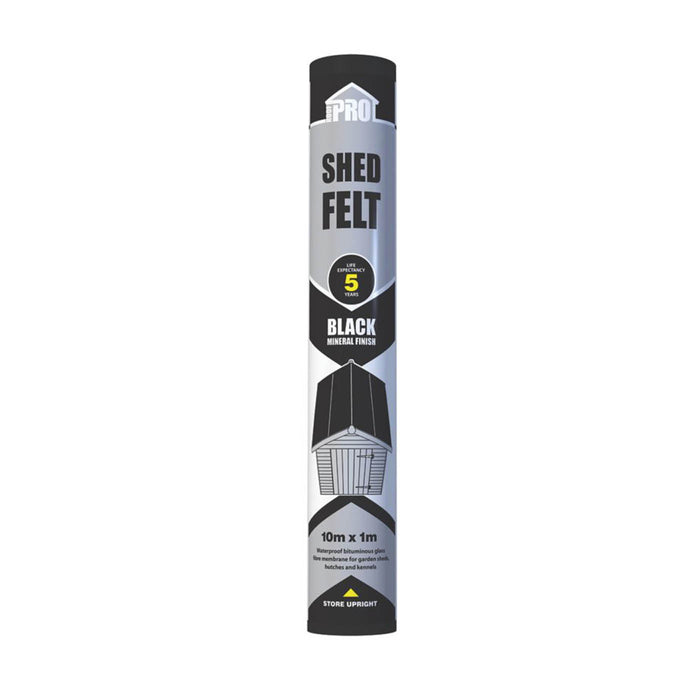 Shed Felt Roofing Bitumen Black Weatherproof UV Resistant 10m² Outdoor 1x10m - Image 2