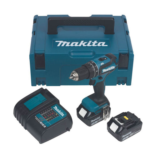 Makita Combi Drill DHP485STJ Cordless Powerful 18V 2 x 5.0Ah Li-Ion Case Charger - Image 1