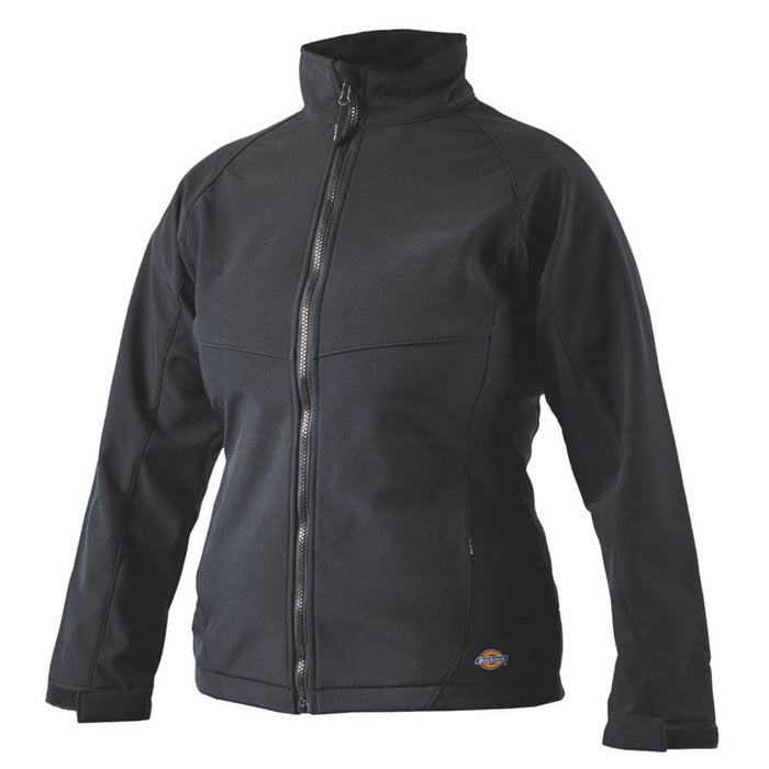 Dickies Softshell Jacket Womens Black Waterproof Zip Work Wear Size 8/10 - Image 1
