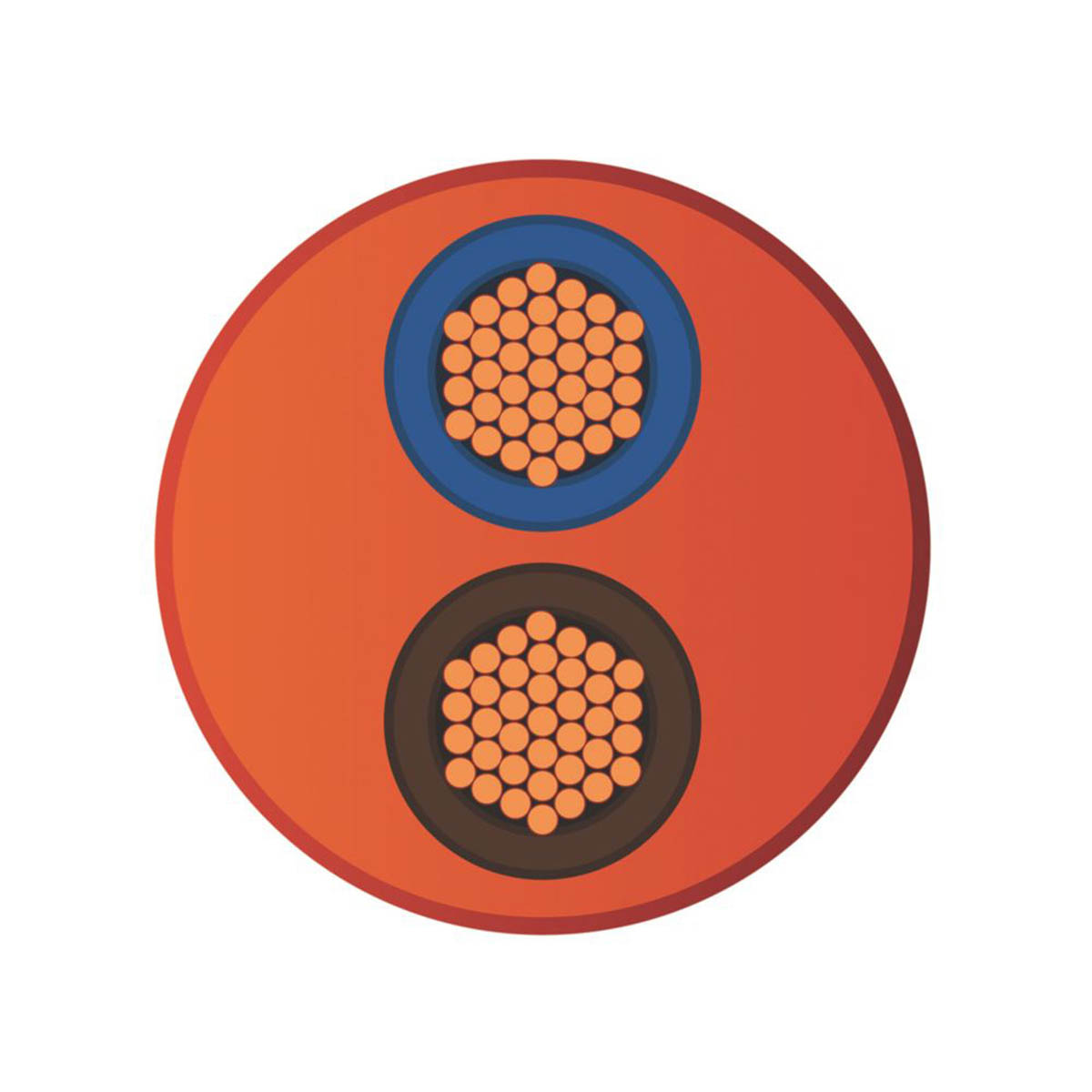 Electrical Cable Drum Flexible Orange 2-Core Indoor Round Bare 0.75mm² 25m - Image 2