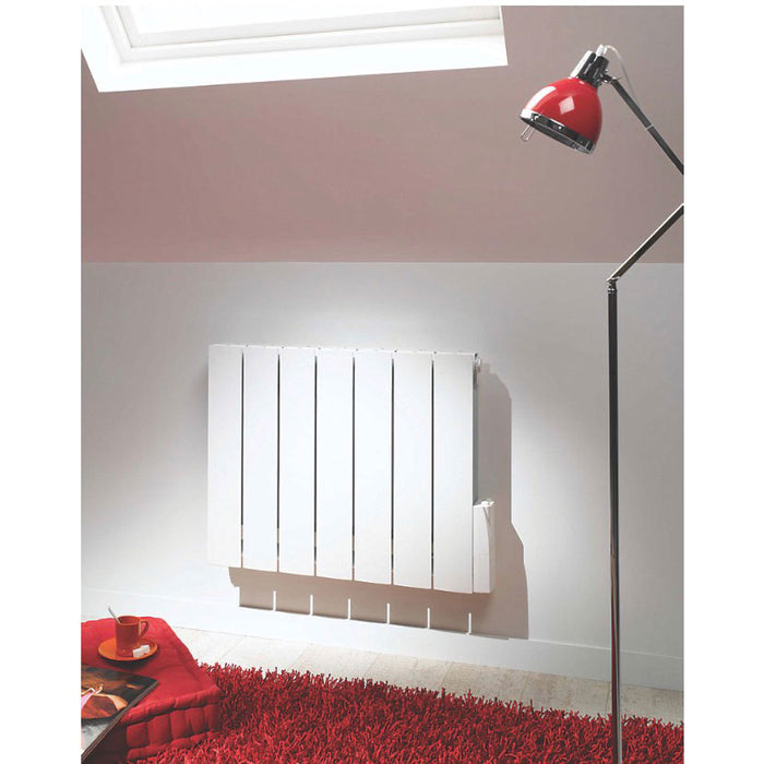 Electric Heater Panel Radiator 1250W White Modern For Any Room (H)575mm (D)113mm - Image 1