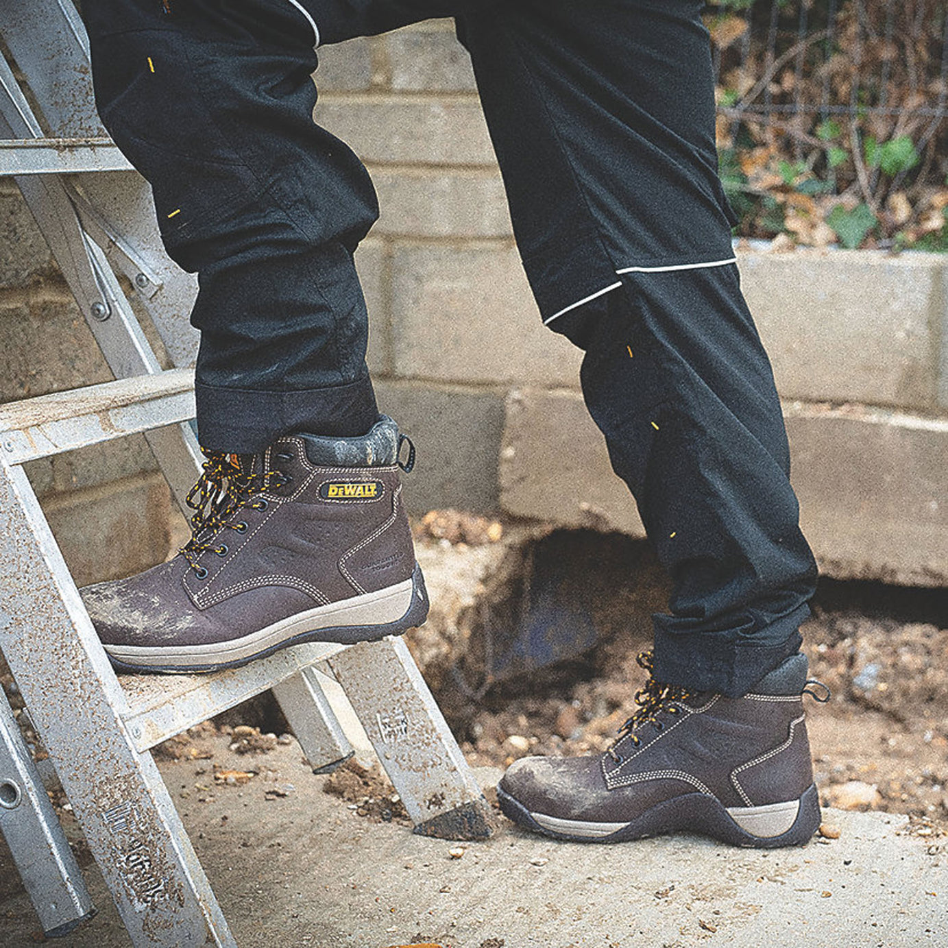 DeWalt Safety Boots Mens Wide Fit Brown Leather Work Shoes Steel Toe Size 12 - Image 7