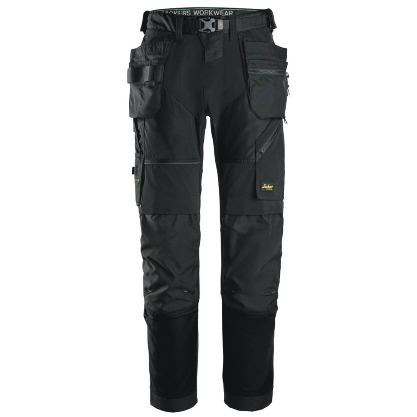 Snickers Work Trousers Mens Regular Fit Black Stretch Multi Pockets 31W 30L - Image 1