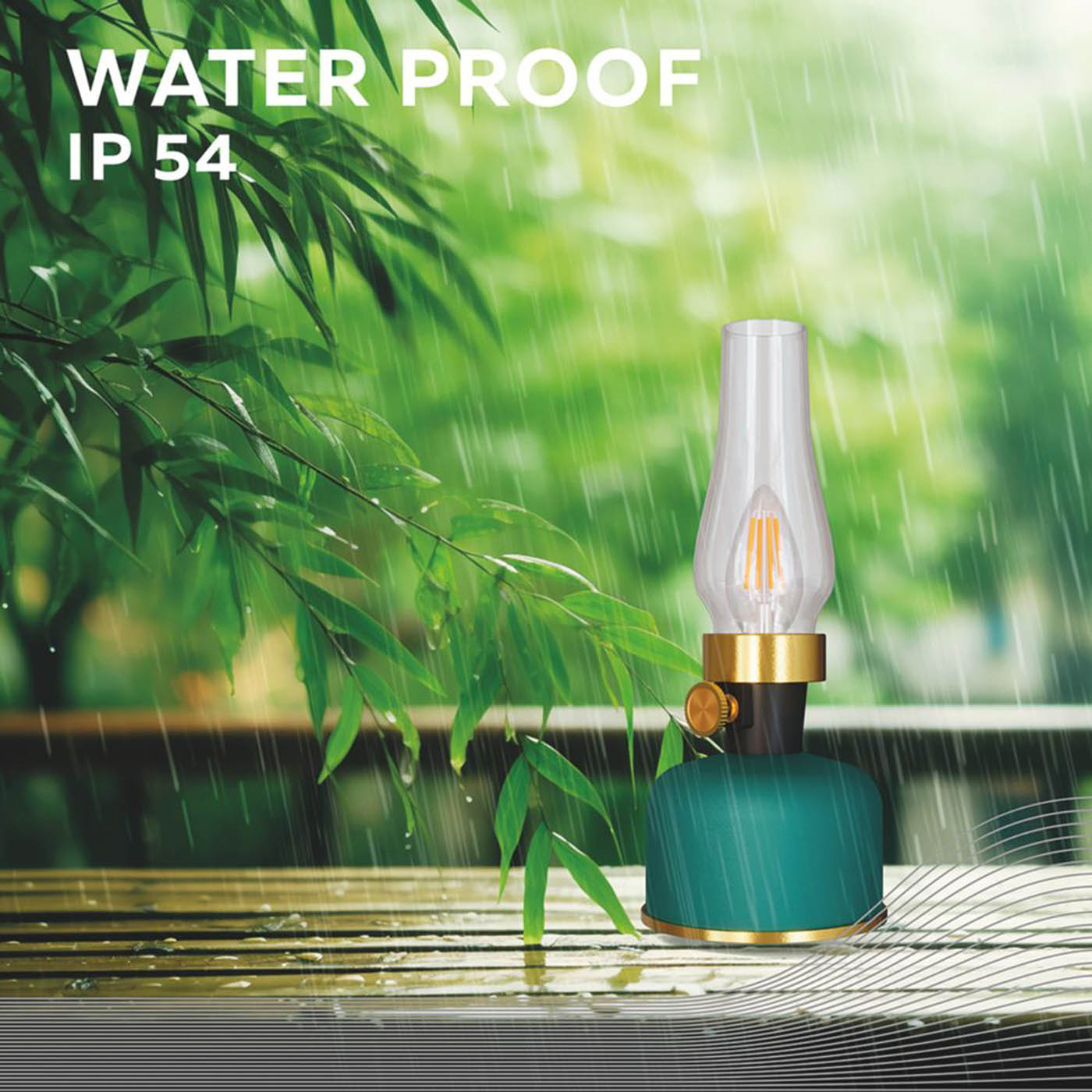 Calex Lavinio Rechargeable LED Table Lamp Green 200lm - Image 5