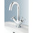 Bathroom Basin Mixer Tap Mono With Pop-Up Waste Chrome Brass Cross Head Modern - Image 2