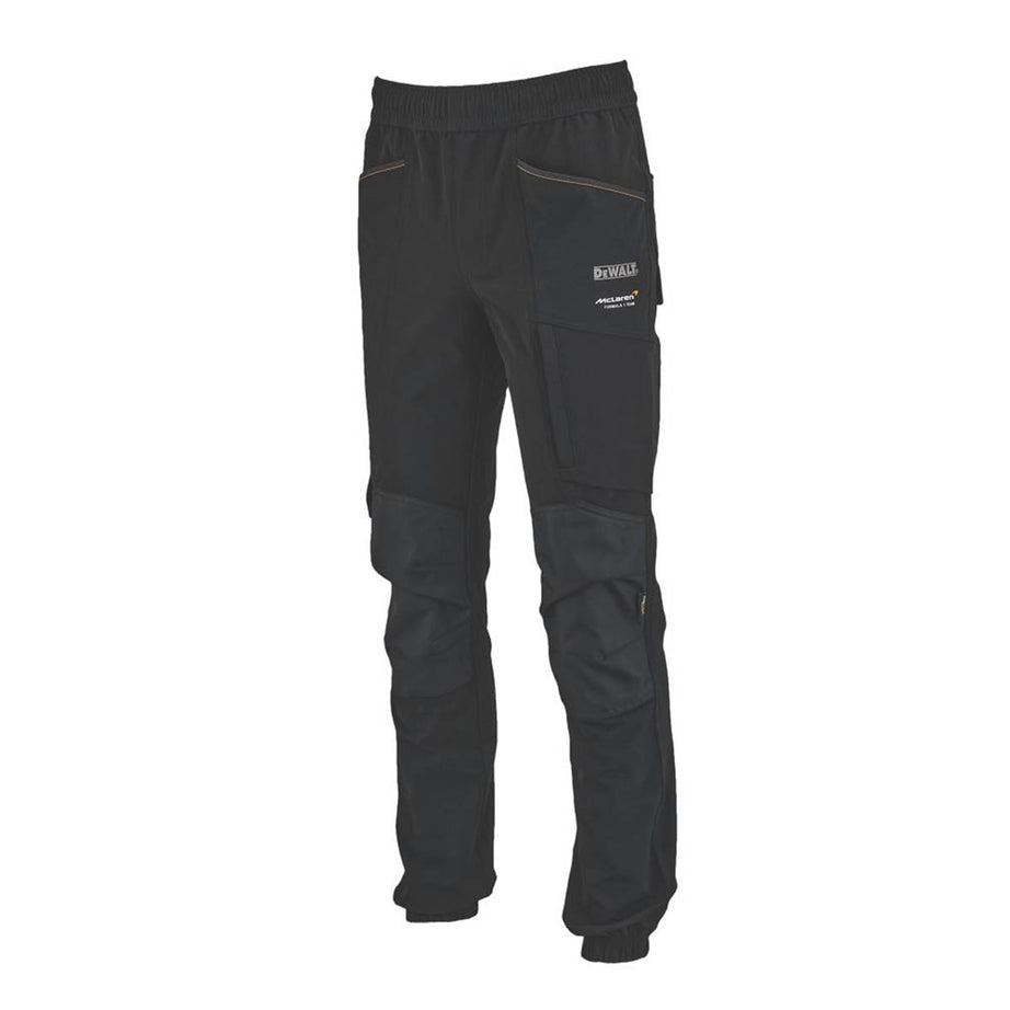 DeWalt Mens Work Joggers McLarenF1 Team Breathable Black 2X Large 38-47" W 31" L - Image 1