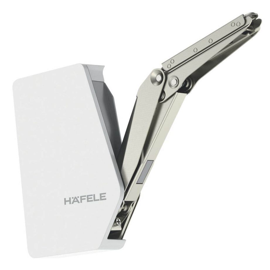 Door Hinge Flap Stay Soft-Close Matt Nickel White Indoor 400mm Pack Of 2 - Image 1