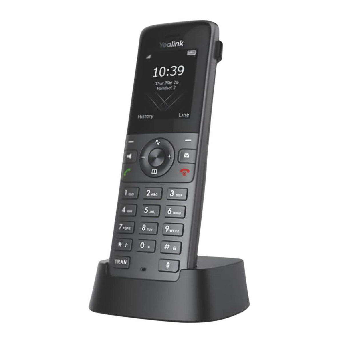 Yealink DECT Handset W73H VoIP Phones Cordless Black 2-Line Compact Modern - Image 1