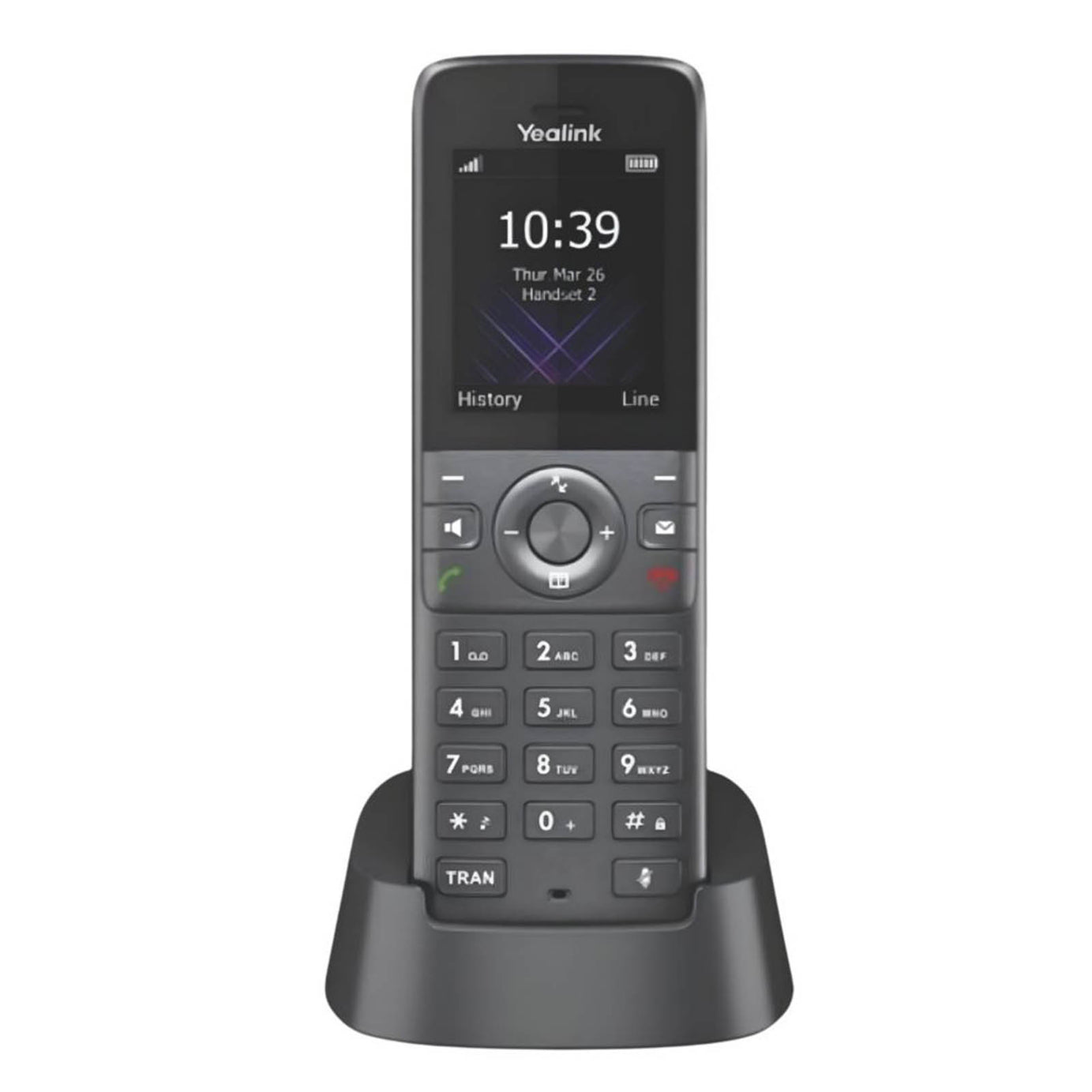 Yealink DECT Handset W73H VoIP Phones Cordless Black 2-Line Compact Modern - Image 2
