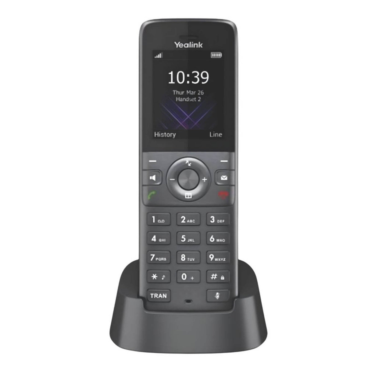Yealink DECT Handset W73H VoIP Phones Cordless Black 2-Line Compact Modern - Image 2