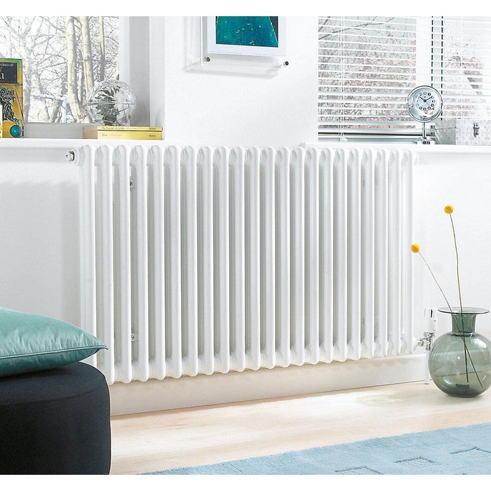 2 Column Radiator White Steel Horizontal Traditional Classic (H)60x(W)81.2cm - Image 2