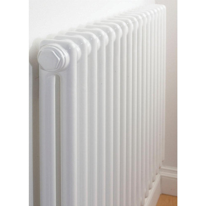 2 Column Radiator White Steel Horizontal Traditional Classic (H)60x(W)81.2cm - Image 3