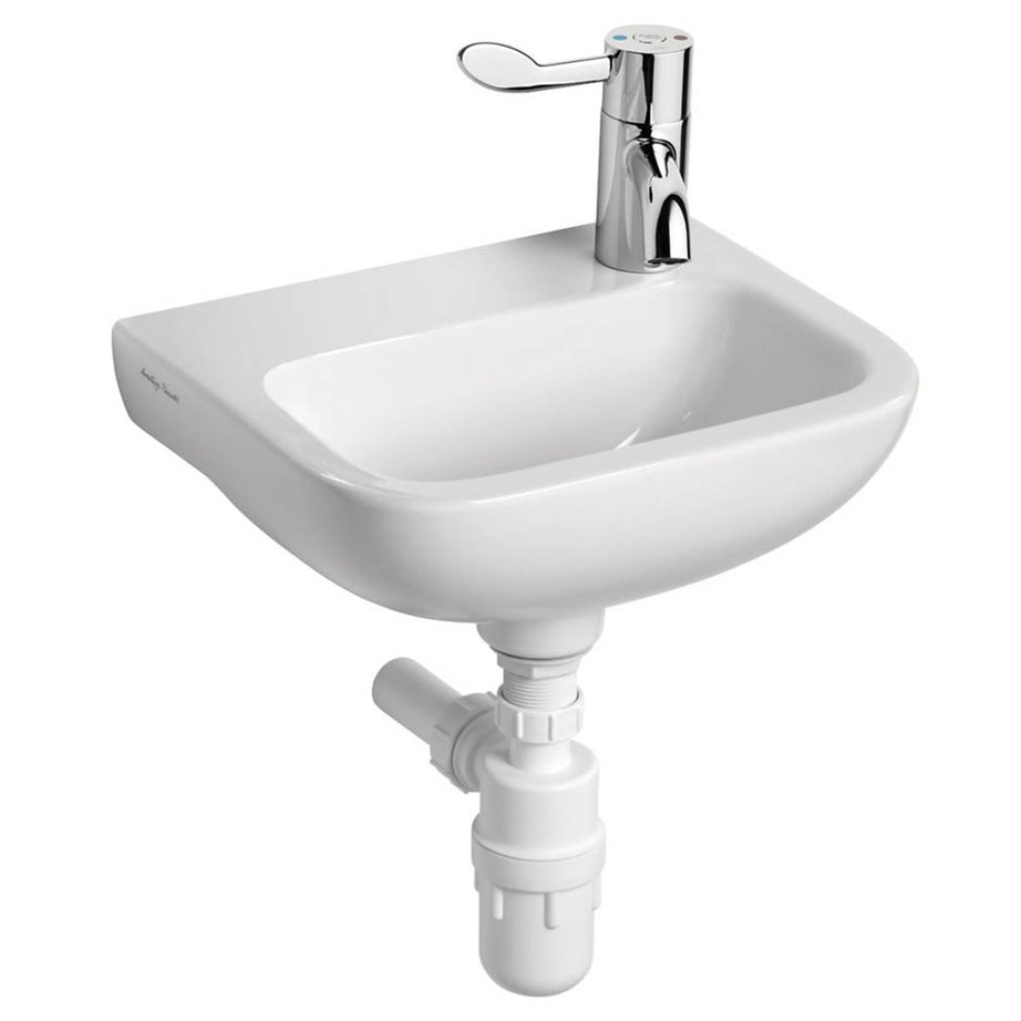 Armitage Shanks Washbasin Hand Rinse White RH 1 Tap Hole Rectangular 370mm - Image 1