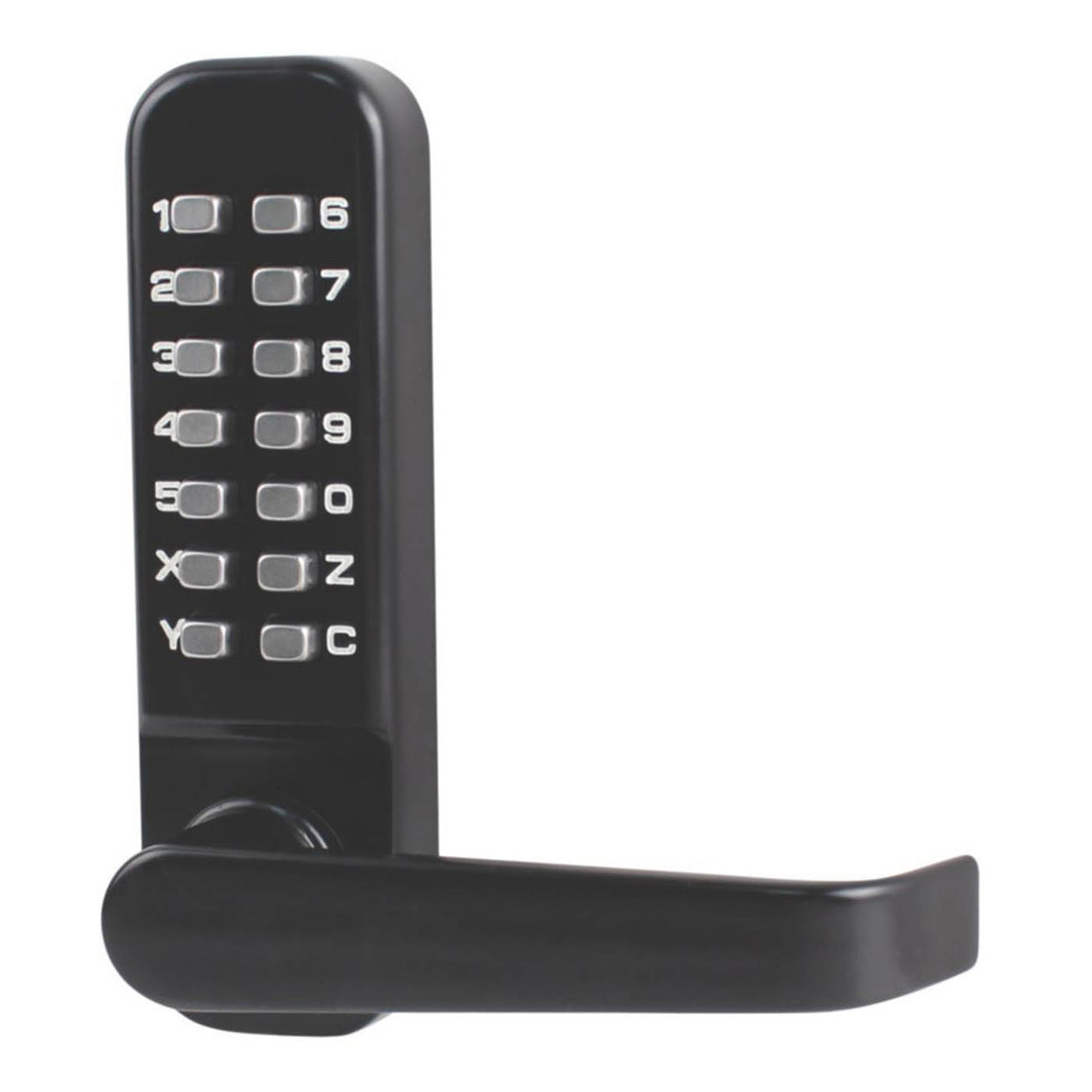 Push-Button Lock With Handle 37.5mm Black 4-6 Digit Code Length Keyless Indoor - Image 1