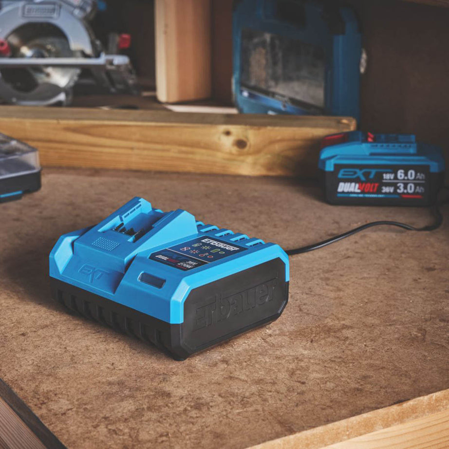 Erbauer Battery Charger UKFC112BS 36V Li-Ion EXT For Cordless Garden Power Tools - Image 3