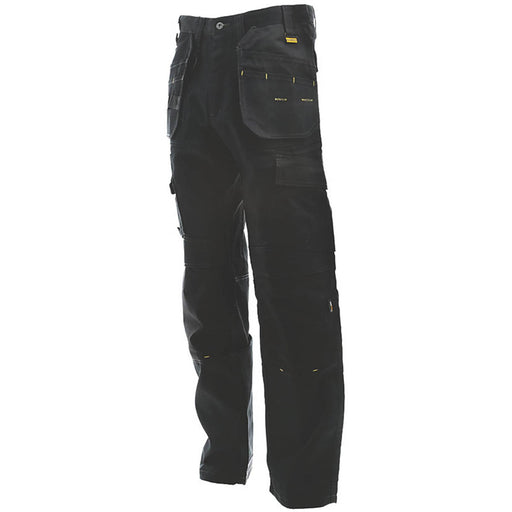 DeWalt Work Trousers Mens Black Straight Leg Multi Pocket Breathable 34"W 29"L - Image 1