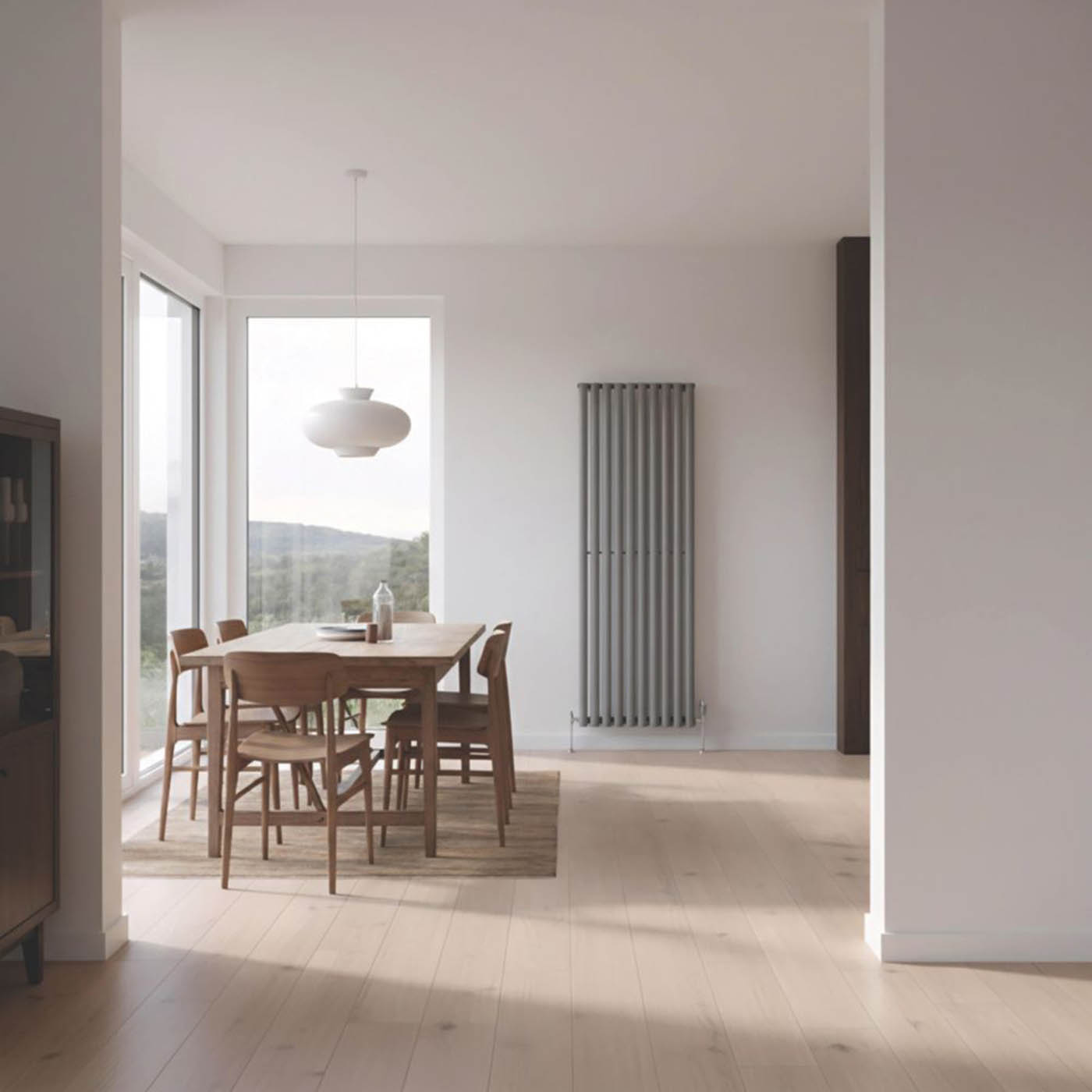 Flomasta Designer Radiator Anthracite Vertical Steel Modern (H)180x(W)60cm - Image 2