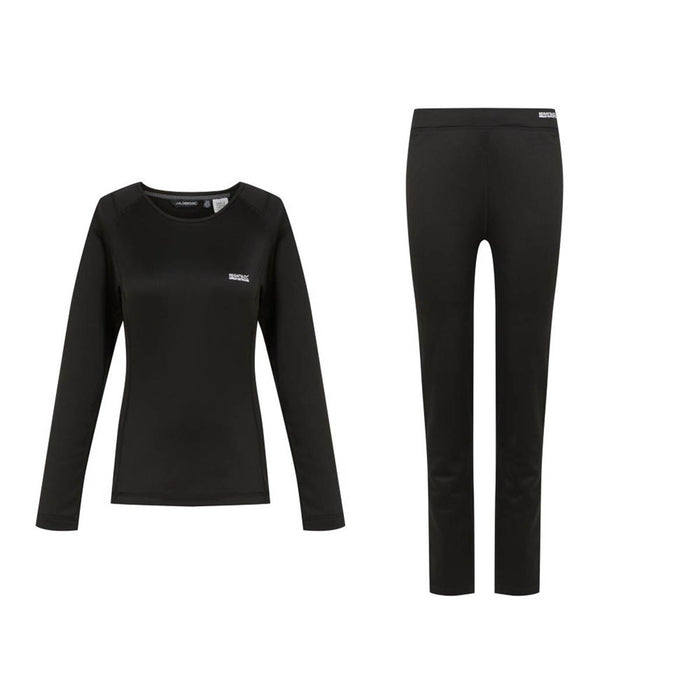 Regatta  Womens Thermal Baselayer Set Black Size 14 - Image 1