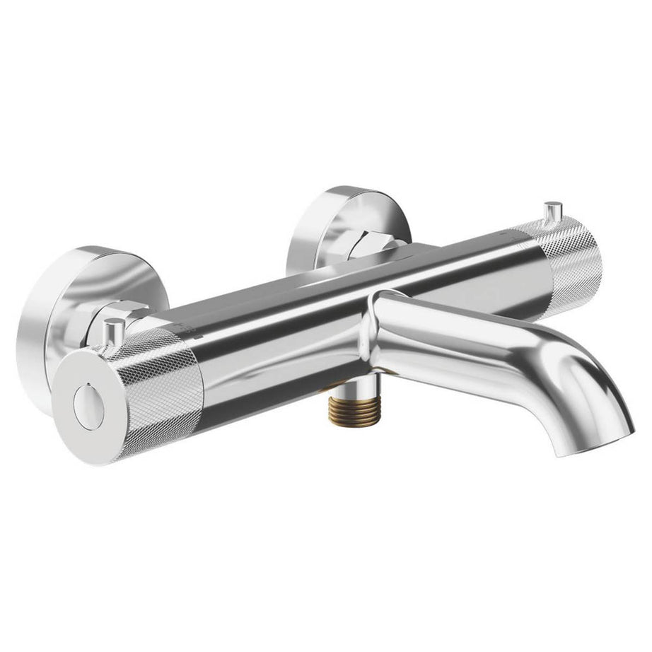 Swirl Thermostatic Bath Filler Shower Mixer Tap Valve With Diverter Double Lever - Image 3