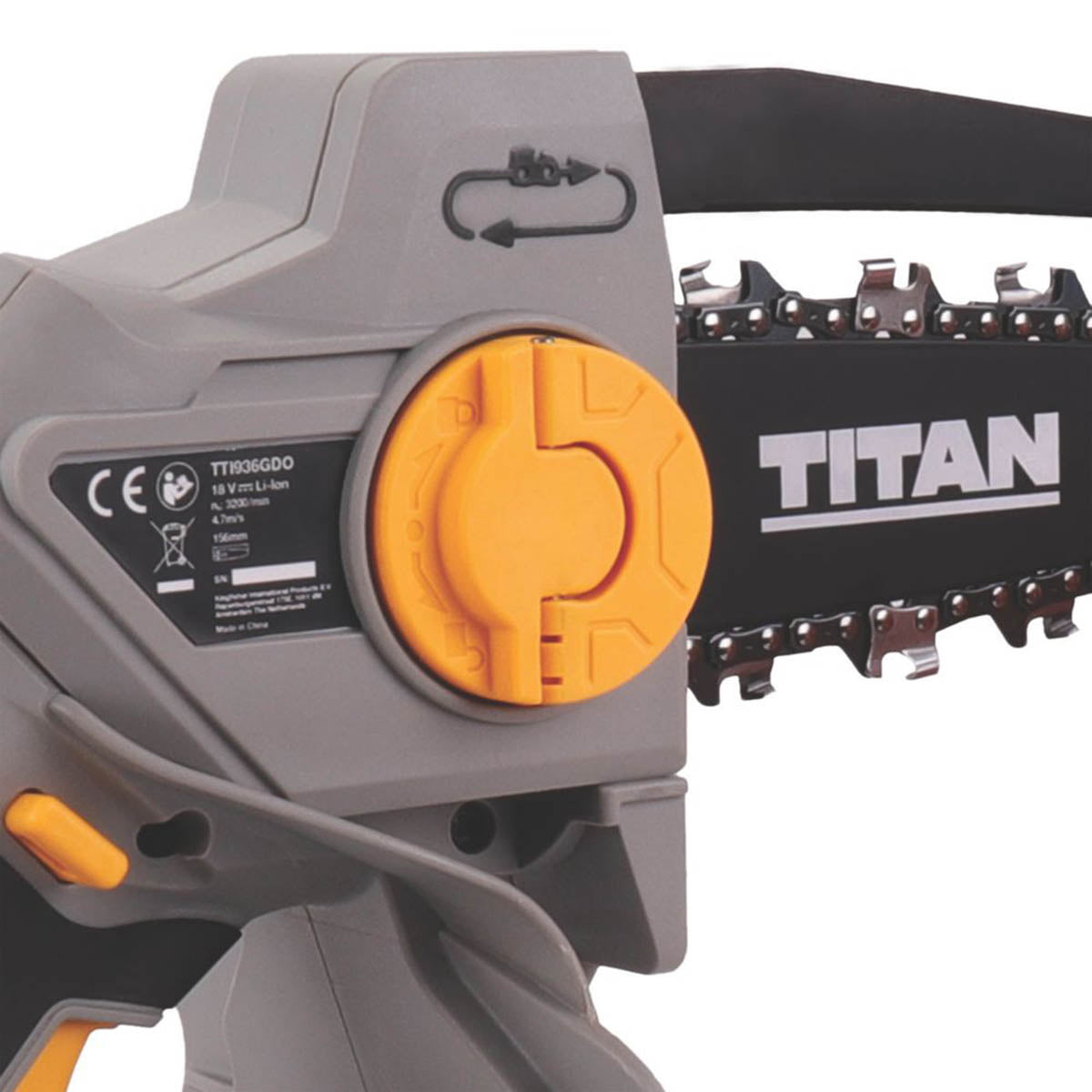 Titan Mini Chainsaw Cordless 18V 2.0Ah Li-Ion Compact 15cm Garden Wood Cutter - Image 6