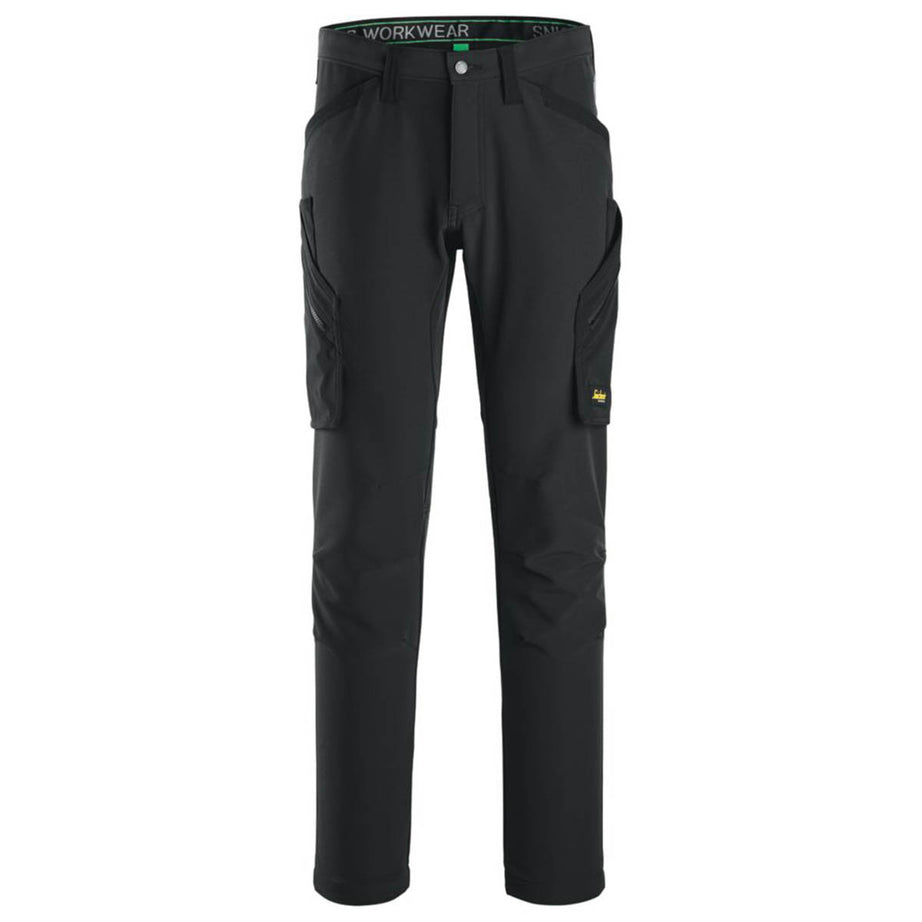 Snickers Work Trousers Mens Slim Fit Black Stretch Multi Pockets 31"W 32"L - Image 1