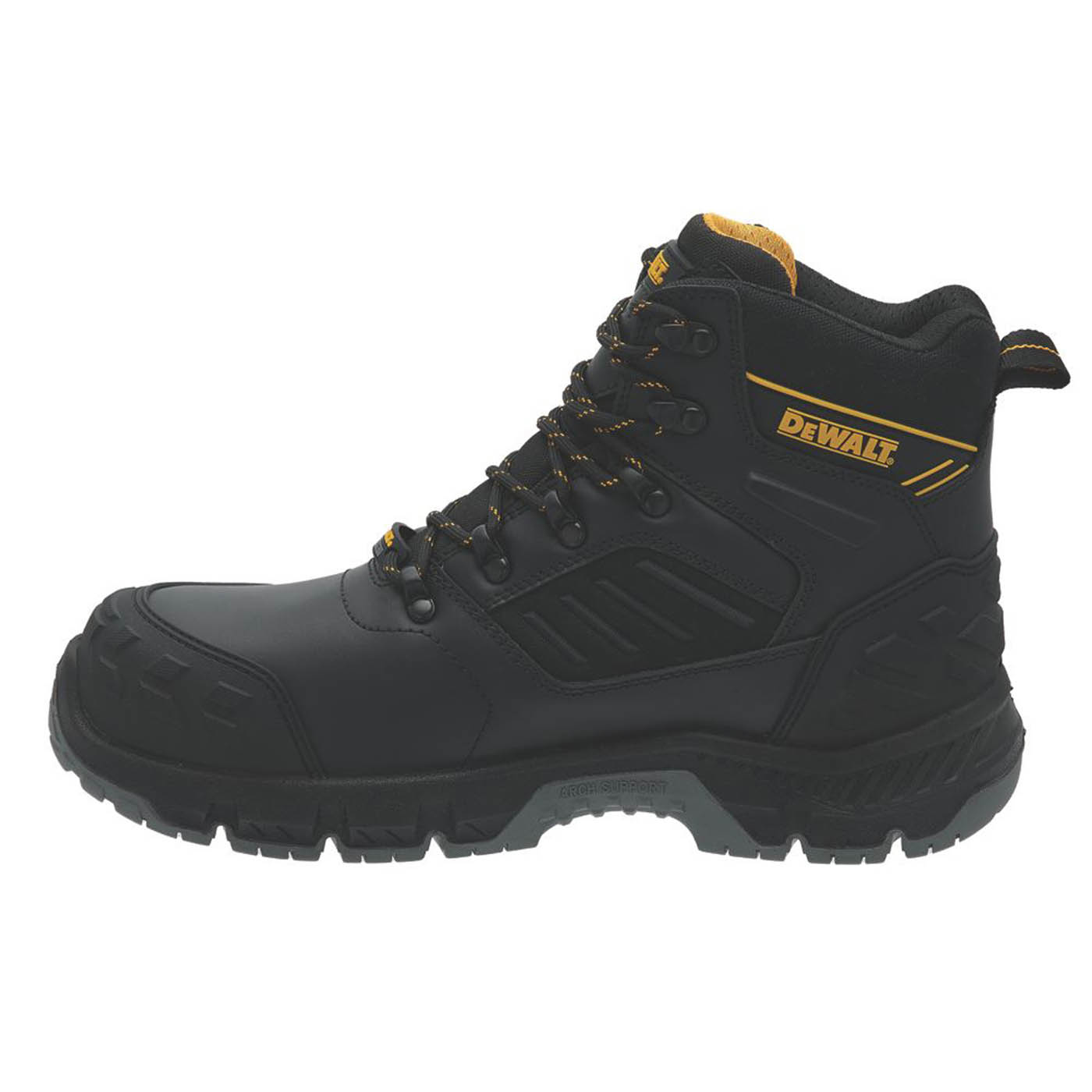 DeWalt Safety Boots Mens Wide Fit Black Waterproof Work Shoes Steel Toe Size 10 - Image 2