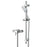 Mixer Shower Set Round Head Chrome Bathroom Thermostatic Single-Spray Rear Fed - Image 4